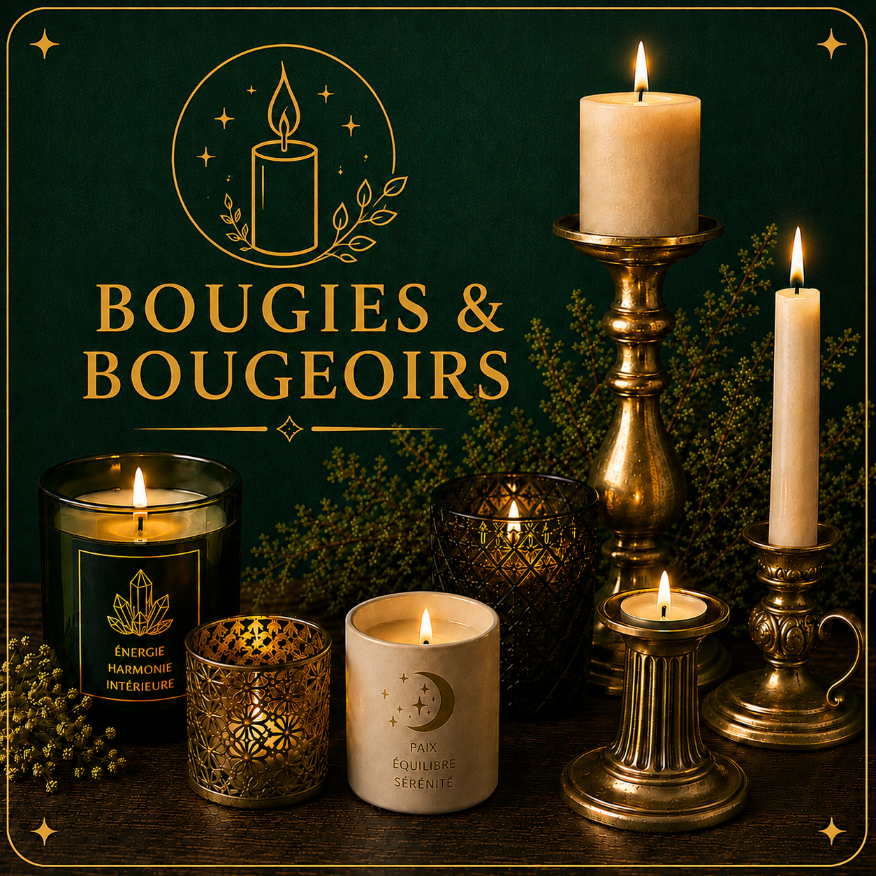 Bougies et bougeoirs